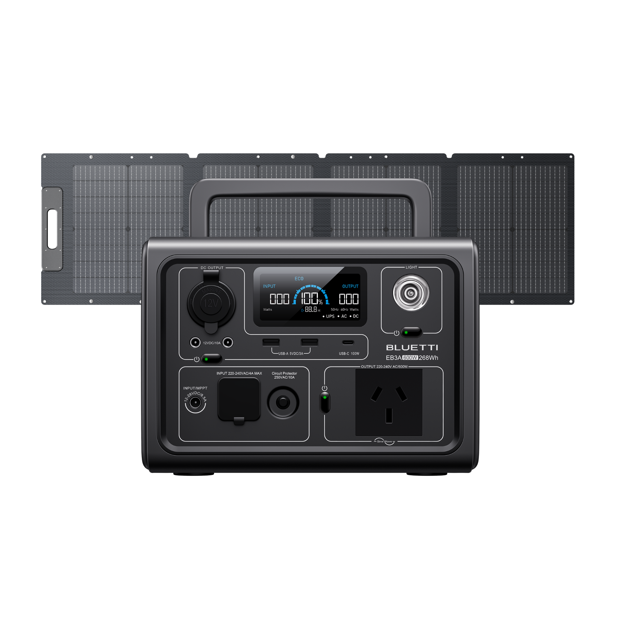 BLUETTI EB3A + 120W Solar Panel