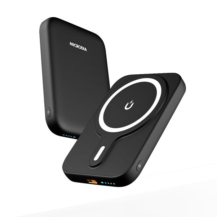 MICRODIA SnapPower™ Anchor 35W (15W + 20W) Magnetic Power Bank - 10,000mAh - Black