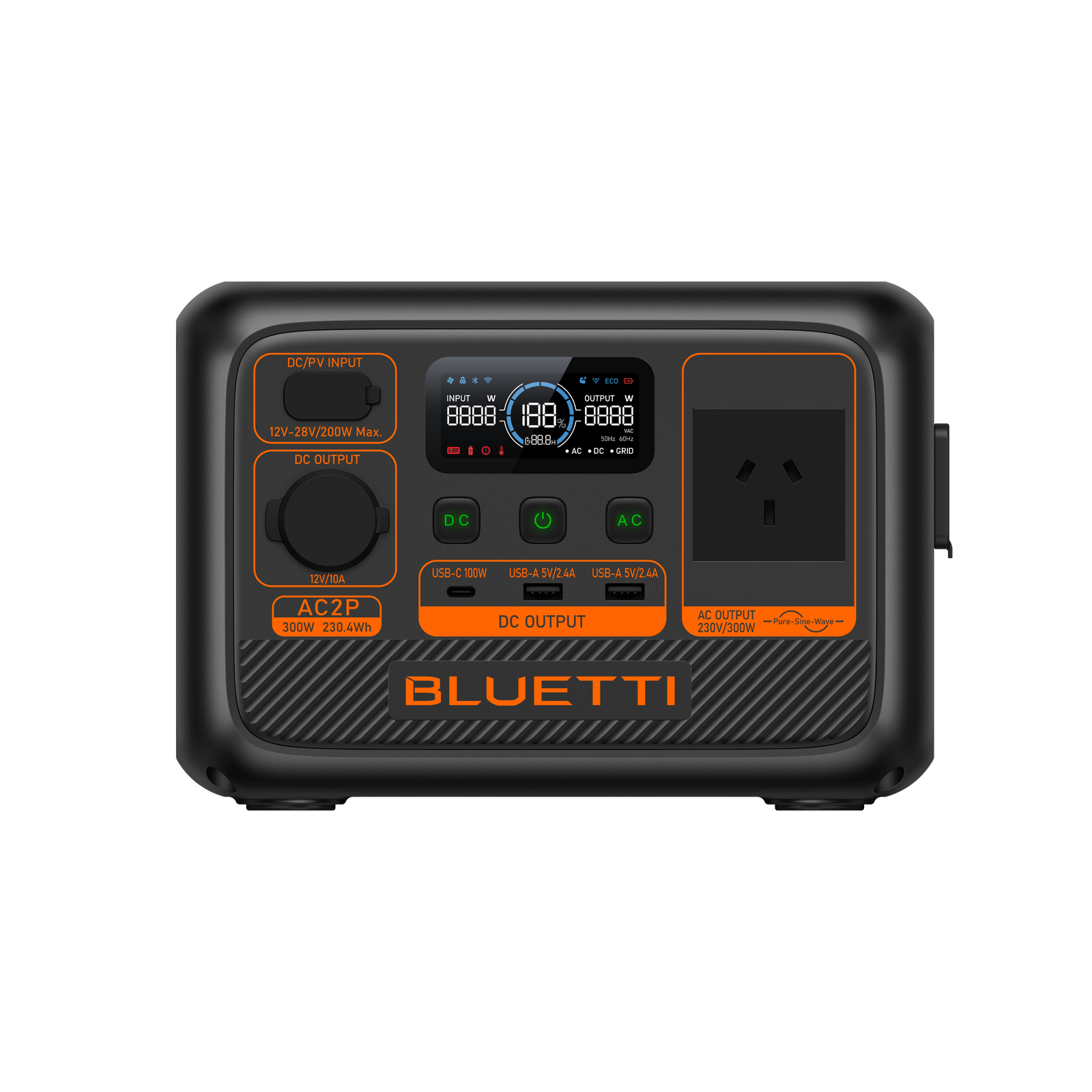 BLUETTI AC2P Portable Power Station | 300W 204Wh - Actiontech