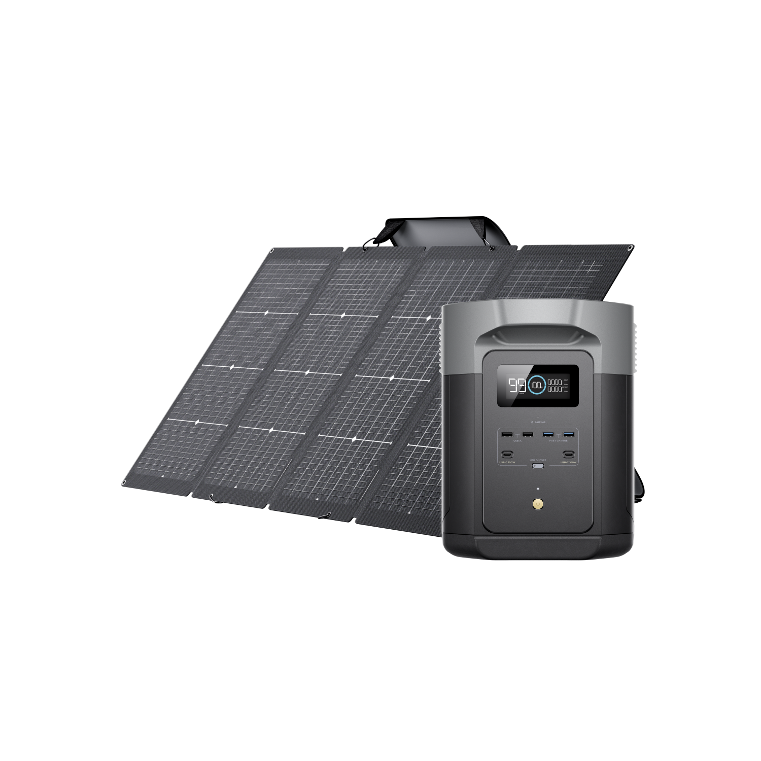 EcoFlow Delta 2 Max + 220W Bi-facial Solar Panel