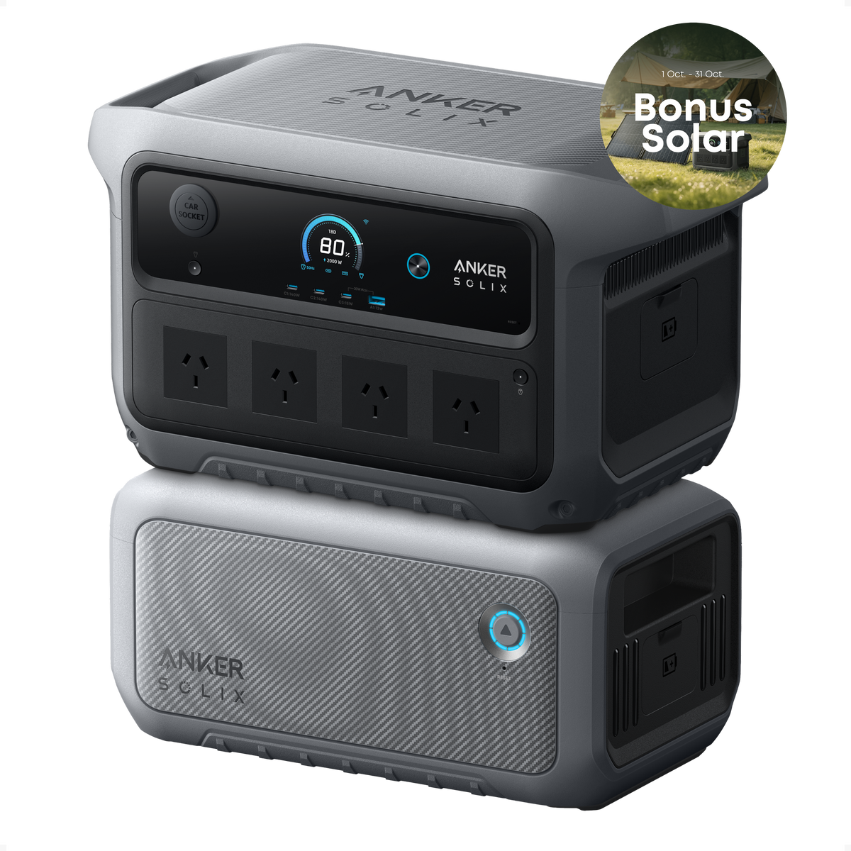 Anker SOLIX C2000 Gen 2 + Expansion Battery - 4096Wh | 2400W