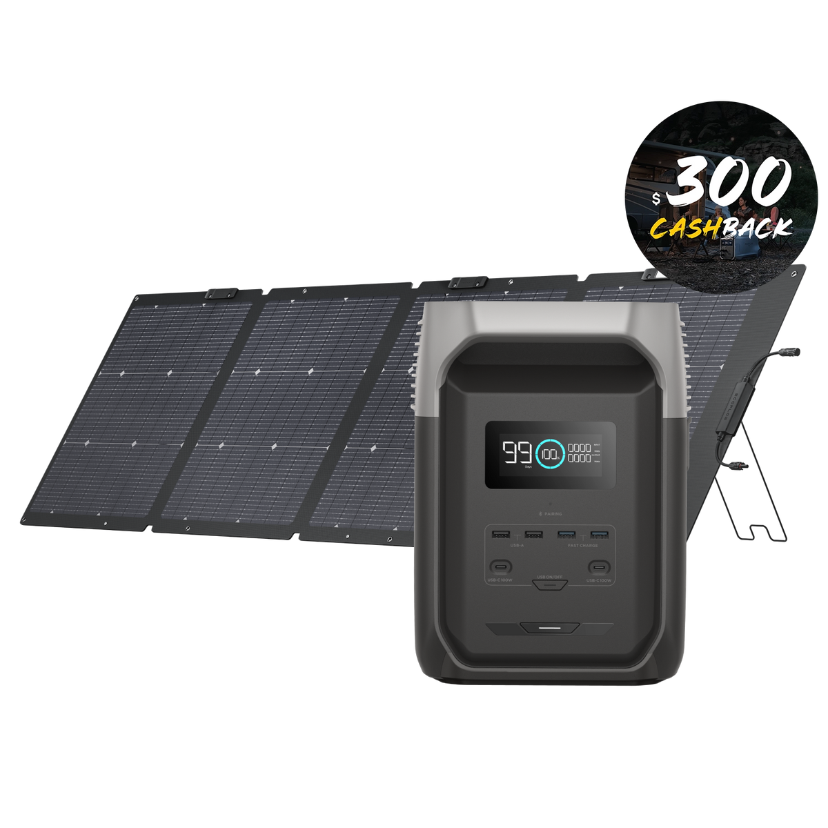 EcoFlow Delta 3 1500 + 220W Lightweight Solar Panel