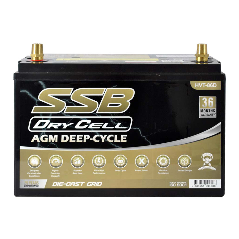 HVT-86D AUTOMOTIVE BATTERY AGM DEEP CYCLE 12V 130AH 1000CCA