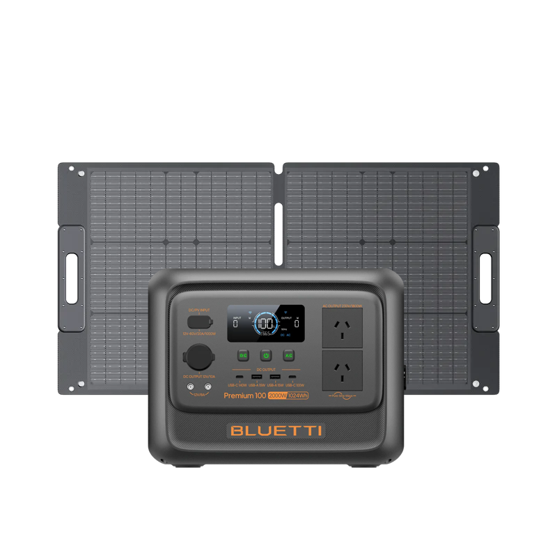 BLUETTI Premium 100 V2 + 100W Solar Panel