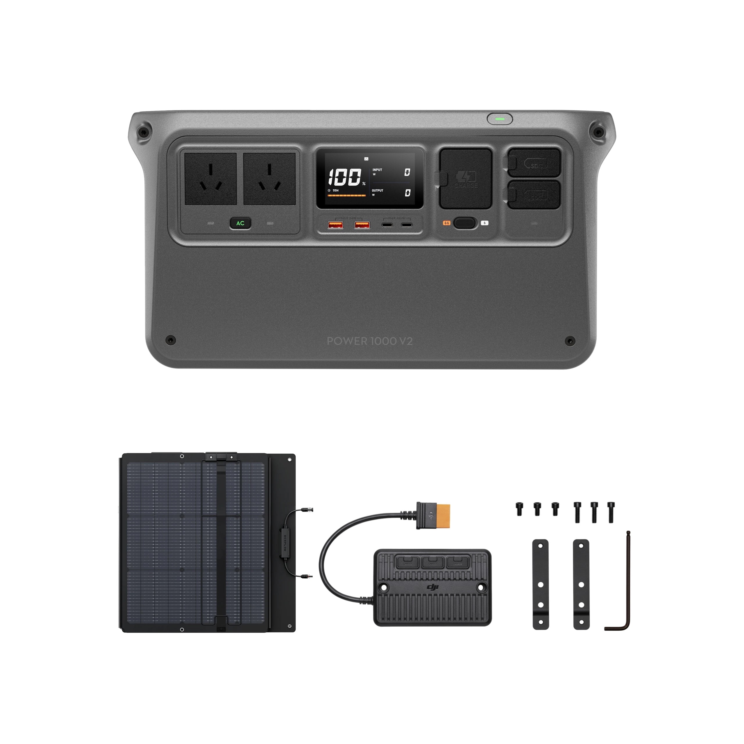 DJI Power 1000 V2 + 220W Lightweight Solar Panel Combo