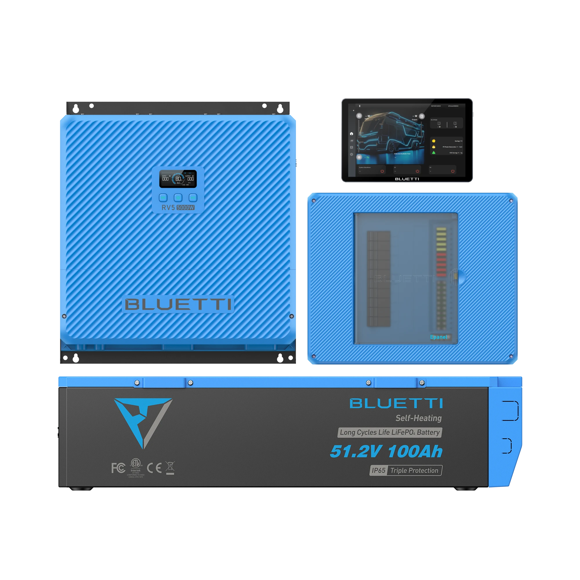 BLUETTI RV5 + B4810 Battery + Epanel & Epad