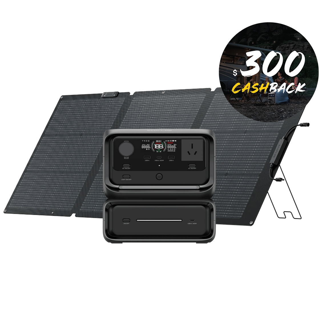 EcoFlow River 3 Max + 160W Lightweight Solar Panel