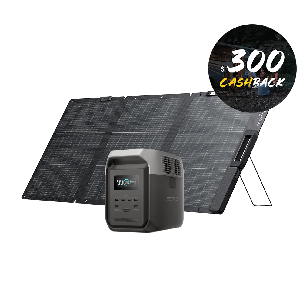 EcoFlow Delta 3 1500 + 160W Lightweight Solar Panel