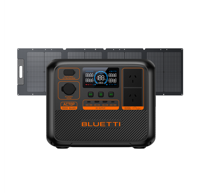 Bluetti AC70P + 120W Solar Panel
