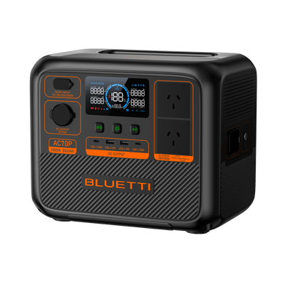 Bluetti AC70P + 100W Solar Panel