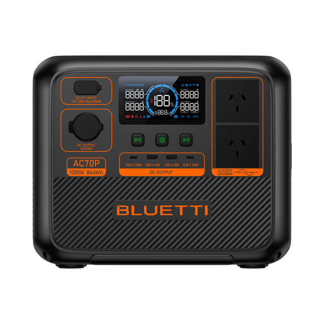 Bluetti AC70P + 120W Solar Panel