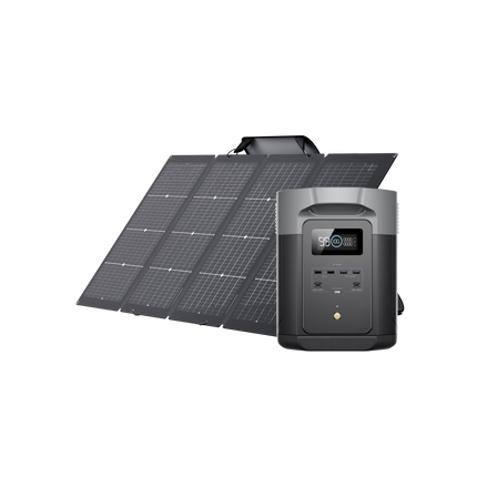EcoFlow Delta 2 Max + 220W Bi-facial Solar Panel