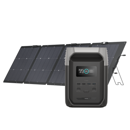 EcoFlow Delta 3 1500 + 220W Single Facial Solar Panel