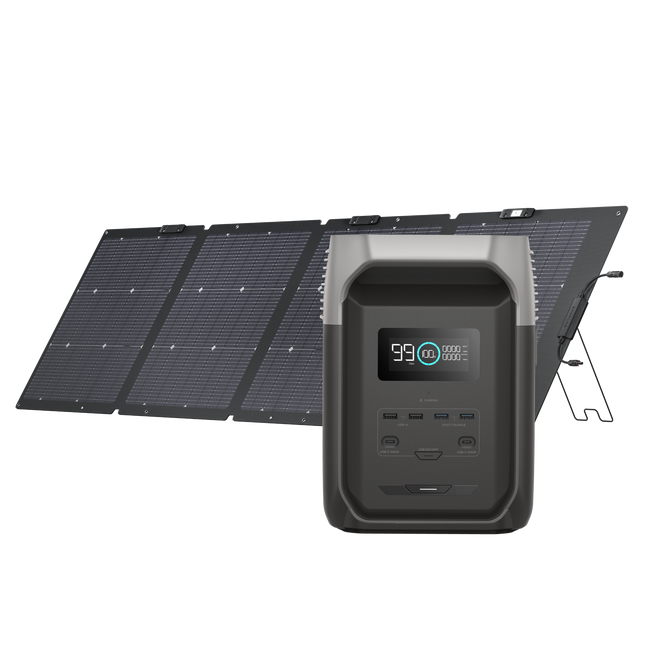 EcoFlow Delta 3 1500 + 220W Single Facial Solar Panel