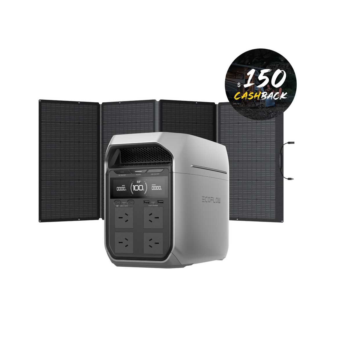 EcoFlow Delta 3 Plus + 400W Lightweight Solar Panel