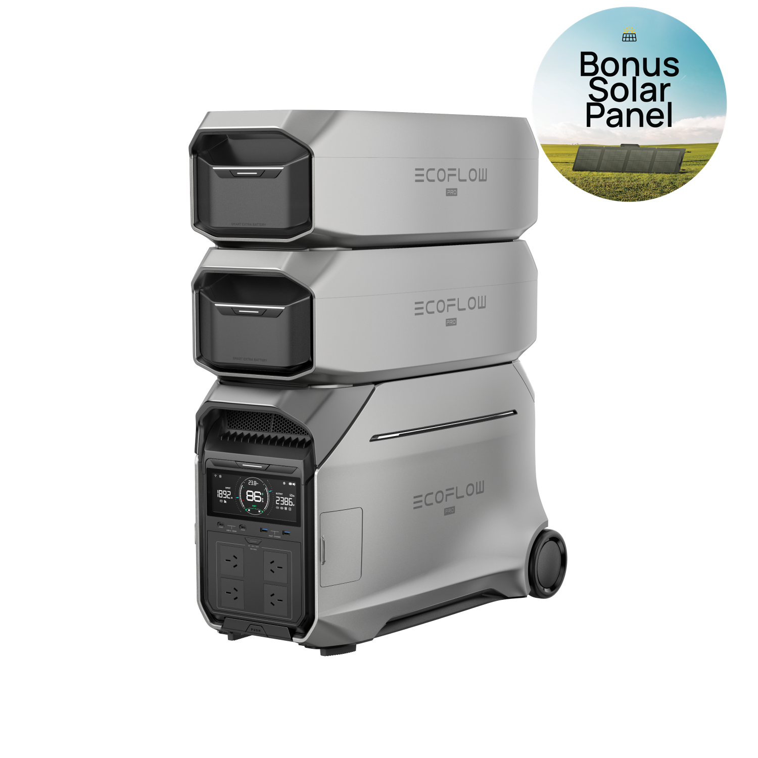 EcoFlow Delta Pro 3 + 2 Smart Extra batteries