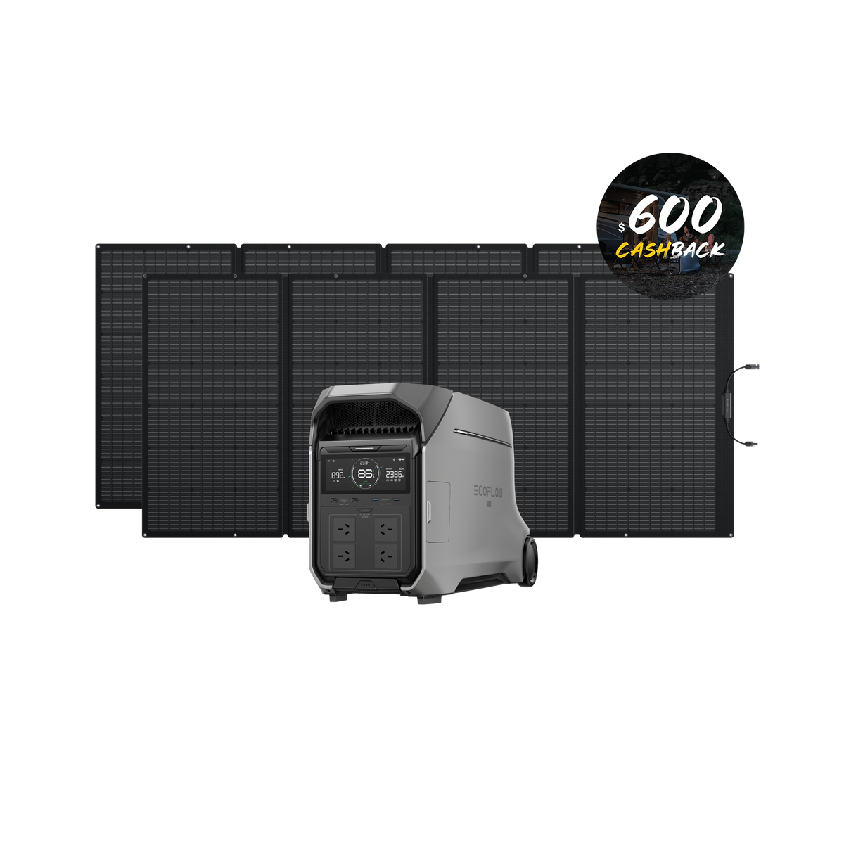 EcoFlow Delta Pro 3 + 2 x 400W Lightweight Panels