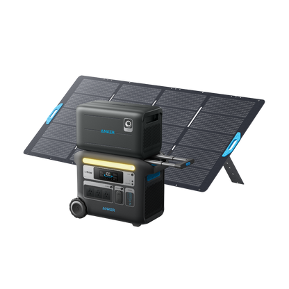 Anker SOLIX F2000 Solar Generator + Expansion Battery + 400W Solar Panel