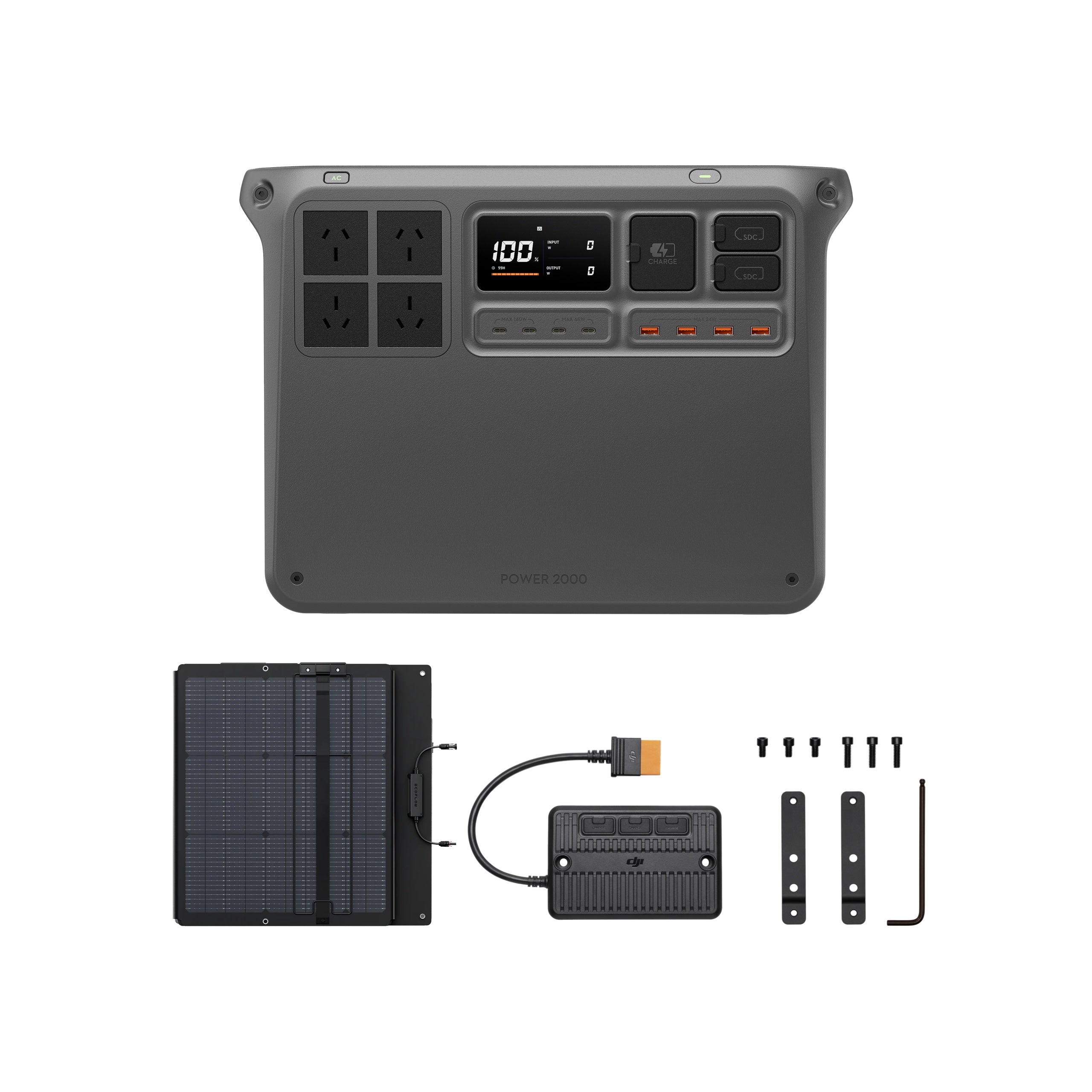 DJI Power 2000 + 220W Lightweight Solar Panel Combo